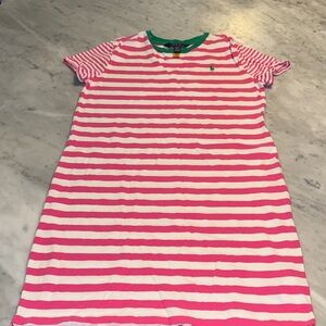 Polo by Ralph Lauren Pink and White Striped Kids Dress
